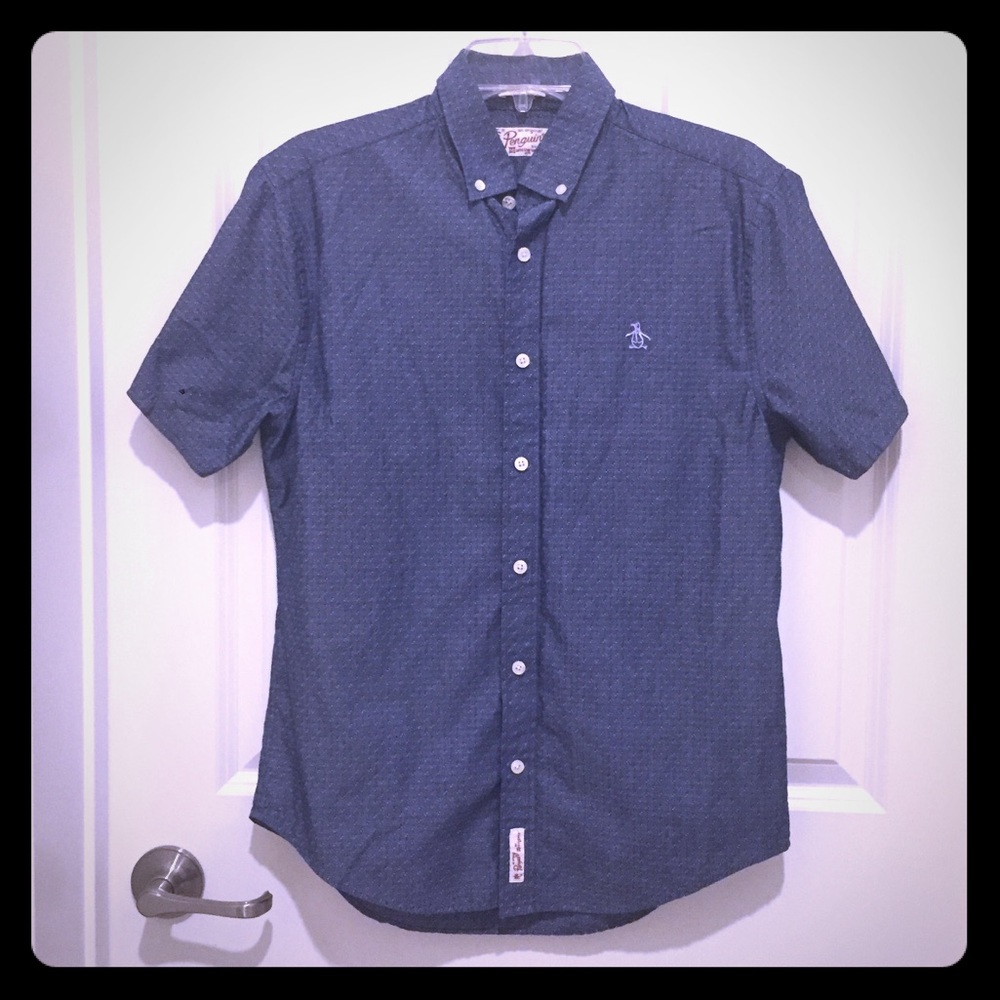 Original Penguin Mens Button Shirt SZ S FREE Shirt